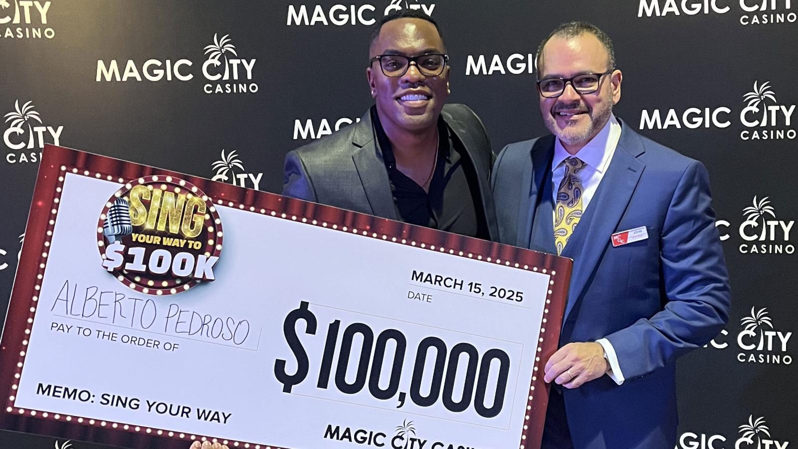 1st Place Winner: Alberto Pedroso with his $100,000 Prize